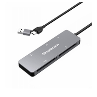 Simplecom CR407 5-Slot SuperSpeed USB 3.0 and USB-C to CFast/CF/XD/SD/MicroSD Card Reader