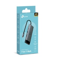TP-Link UH7021C USB Type-C 7-in-1 Hub Powerful 100W Fast Charging, 5 Gbps SuperSpeed Data Transfer, Easy to Use with Plug & Play