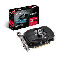ASUS AMD Radeon PH-RX550-4G-EVO Phoenix Radeon RX 500 4GB EVO GDDR5, PCIe 3.0, DVI-D, HDMI 2.0b, DP 1.4, IP5X, Dual Ball Fan Bearings