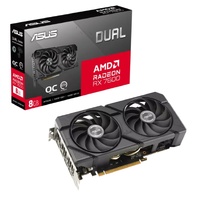 ASUS AMD Radeon DUAL-RX7600-O8G-EVO Edition 8GB GDDR6 2715 MHz (Boost Clock) RAM 18Gbps, 3x DP, 1x HDMI
