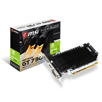 MSI nVidia Geforce N730K 2GD3H Low Profile Video Card, PCI-E 2.0, 902 MHz, DDR3, 1x DVI-D, 1x VGA, 1x HDMI 1.4a