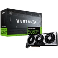 MSI nVidia GeForce RTX™ 5060 Ti 16G VENTUS 3X OC, Boost: 2482 MHz, CUDA 8960 Units, 16GB GDDR7, HDMI™ x 1 (embargo)
