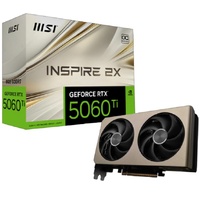 MSI nVidia GeForce RTX™ 5060 Ti 8G INSPIRE 2X OC, Boost: 2482 MHz, CUDA 8960 Units, 16GB GDDR7, HDMI™ x 1 (embargo)