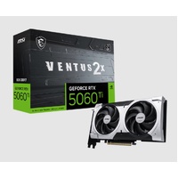 MSI nVidia GeForce RTX™ 5060 Ti 8G VENTUS 2X OC PLUS, Boost: 2482 MHz, CUDA 8960 Units, 16GB GDDR7, HDMI™ x 1 (embargo)