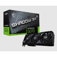 MSI nVidia GeForce RTX™ 5070 12G SHADOW 2X OC, Boost: 2542 MHz, CUDA 6144 Units, 12GB GDDR7, HDMI™ x 1