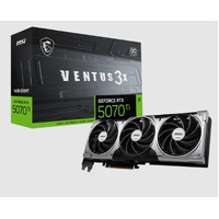 MSI nVidia GeForce RTX™ 5070 Ti 16G VENTUS 3X OC, Boost: 2482 MHz, CUDA 8960 Units, 16GB GDDR7, HDMI™ x 1