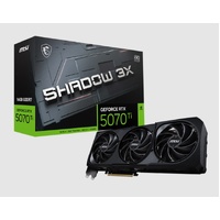 MSI nVidiaGeForce RTX™ 5070 Ti 16G SHADOW 3X OC, Boost: 2482 MHz, CUDA 8960 Units, 16GB GDDR7, HDMI™ x 1