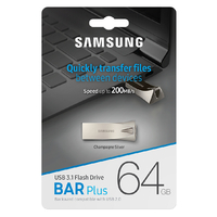 Samsung USB 3.1 64GB Flash Drive Bar Plus Memory Stick 200MB/s MUF-64BE3
