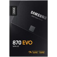 SSD Samsung 870 EVO 2.5" SATA 250GB Internal SSD 560MB/s MZ-77E250BW