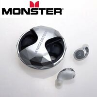 Wireless Bluetooth Earbuds 5.0 Monster Airlinks Clarity HD Stereo Headset Silver