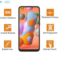 Screen Protector Nuglas Flat Clear Tempered Glass Full Cover For Samsung A11