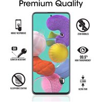 Screen Protector Nuglas Flat Clear Tempered Glass Full Cover Samsung A71/A21s