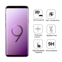Screen Protector Nuglas 3D Full Cover Tempered Glass Curved Edge Galaxy S9 Black