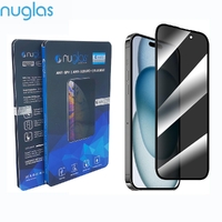 Screen Protector Nuglas Privacy Full Cover 3D Tempered Glass For iPhone 15 