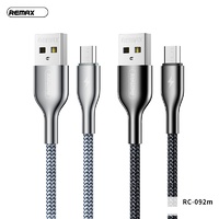 Phone cable REMAX Micro USB Kingpin Series Data & Fast Charging Cable RC-092m Sliver