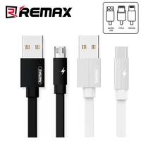 Phone Cable Remax Lightning Braided Fast Charging & Transmission Cord  Black 2M