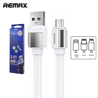 Phone Cable Remax  Platinum Pro Micro USB TPE Durable Material Thin Flat White
