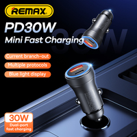 Car Charger Remax Seaya Series 2 Port USB 30W PD+QC Fast Charging With Blue Led