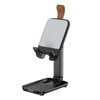 Desktop Stand REMAX Multifunctional Mini Telescopic Folding For Phone Pad  Black