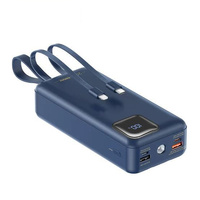 Power Bank REMAX Suji Series PD 20W+QC 22.5W Fast Charging Cabled  30000mAh RPP-550 Blue