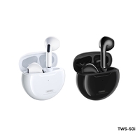 Wirelss Stereo Earbuds REMAX TWS-50i Ergonomic Design Smart Touch Black & White 