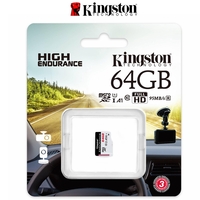 Kingston Micro SD High-Endurance 64GB for Mobile Phone Security Body and Dash Cams