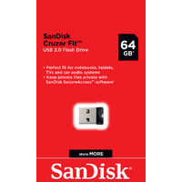 USB 2.0 Flash Drive SanDisk 64GB Memory Stick Pen PC Mac USB Cruzer Fit CZ33