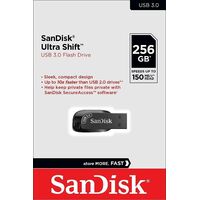 USB 3.0 Flash Drive SanDisk 256GB Ultra Shift PC Mac Memory Stick 100MB/s SDCZ410