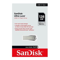 USB 3.1 128GB Flash Drive SanDisk Ultra Luxe Memory Stick Pen PC Mac USB SDCZ74-128G 150Mb/s