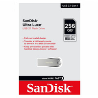USB 3.1 256GB Flash Drive SanDisk Ultra Luxe Memory Stick Pen PC Mac USB SDCZ74-256G 150Mb/s