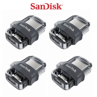 SanDisk USB Ultra Dual OTG Clear Flash Drive Memory Stick PC Tablet Mobile Android SDDD3