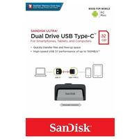 Type-C USB Drive SanDisk Ultra 32GB Dual Type-C USB Flash Drive Memory Stick PC MAC SDDDC2-032G