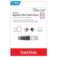 SanDisk iXpand Mini Flash Drive 64GB USB 3.0 Flash Drive Memory Stick For iPhone iPad PC SDIX40N-064G