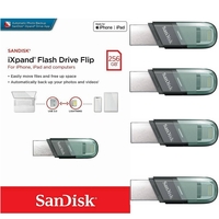 SanDisk iXpand Flash Drive Flip USB 3.1 Lightning USB 32GB 64GB 128GB 256GB For iPhone, iPad and computers