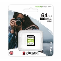 Kingston Canvas Select Plus 64GB SD Card Class 10 SDXC UHS-I Camera HD Video Memory Card 100MB/s