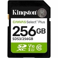 Kingston Canvas Select Plus SD Card 256GB Class 10/UHS-I (U1) V10 SDXC 150MB/s Read