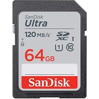 SD Card SanDisk 64GB Ultra SDXC UHS-I Memory Card 120MB/s C10U1 Full HD SDSDUN4-064G-GN6IN