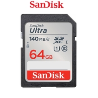 SanDisk 64GB SD Ultra SDXC UHS-I Memory Card 140MB/s C10 U1 SDSDUNB-064G