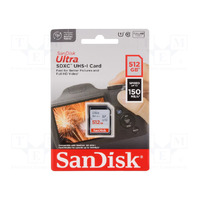 SD Card SanDisk 512GB Ultra SDXC UHS-I Memory Card 150MB/s C10 U1 SDSDUNC-512G