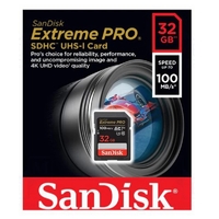 Sandisk Extreme PRO SD 32GB SDHC Memory Card DSLR 4K UHD Video Camera 100MB/s