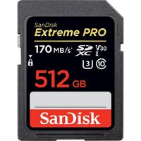 SanDisk Extreme Pro 512GB SD Card SDXC UHS-I 170MB/s Camera DSLR Memory Card SDSDXXY-512G