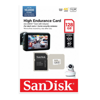 SanDisk 128GB High Endurance Micro SD Card SDXC UHS-I Dash Camera Surveillance Body Cam TF Memory Card SDSQQNR-128G