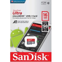 SanDisk Ultra 16GB Micro SD Card SDHC A1 UHS-I 98MB/s Mobile Phone TF Memory Card SDSQUAR-016G