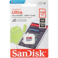 SanDisk Ultra 128GB Micro SD Card SDXC A1 UHS-I 120MB/s Mobile Phone TF Memory Card SDSQUAR-128G