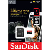 SanDisk Extreme Pro Micro SD 1TB Memory Card Dash Cam 200MB/s SDSQXCD-1T00