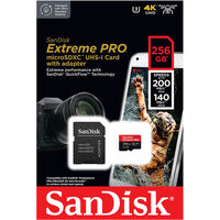 SanDisk Extreme Pro Micro SD 256GB Memory Card Dash Cam 200MB/s SDSQXCD-256G