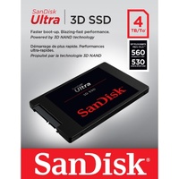 Sandisk SSD 4TB Ultra 3D Internal Solid State Drive Laptop 2.5" 3D Nand SATA III 560MB/s