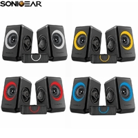 Computer Speakers Sonicgear Quatro 2 Extra Loud For Phones And PC Grey Red Orange Blue