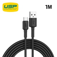 Phone Cable USP BoostUp Braided USB-C to USB-A Cable 1M 3A Fast & Safe Charge