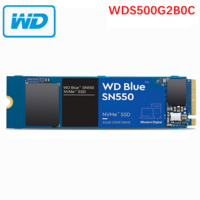 Western Digital WD SSD Blue SN550 500GB M.2 2280 NVMe SSD WDS500G2B0C Up to 2600 MB/s